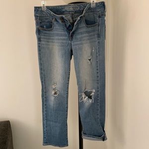 American Eagle artist crop jeans